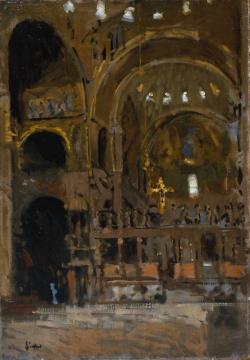 Interior Of St Mark's, Venice Artwork by Walter Richard Sickert