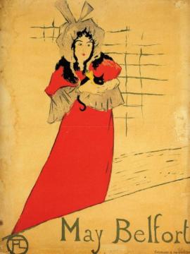 May Belfort Artwork by Henri de Toulouse-Lautrec