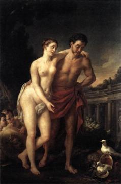 Venus Showing Mars Her Doves Making A Nest In His Helmet Artwork by Joseph Marie Vien