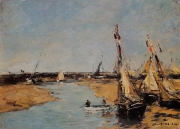 Trouville, the Jettys at Low Tide Artwork by Eugène-Louis Boudin