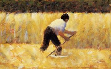 The Mower Artwork by Georges Seurat