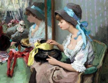 The Milliner Artwork by Marcel Dyf