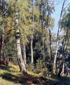 Birch Grove Artwork by Ivan Ivanovich Shishkin