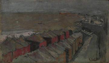 Bathing Huts, Dieppe Artwork by Walter Richard Sickert