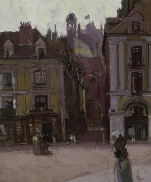The Rue Notre-dame And The Quai Duquesne, Dieppe Artwork by Walter Richard Sickert
