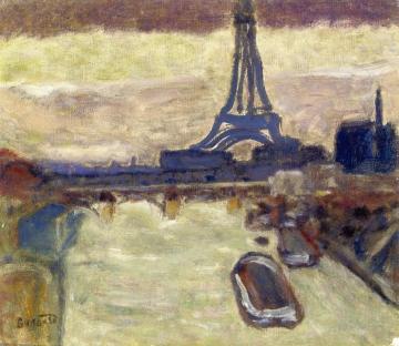 The Eiffel Tower and The Seine Artwork by Pierre Bonnard