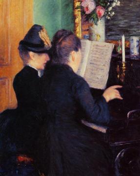 The Piano Lesson Artwork by Gustave Caillebotte