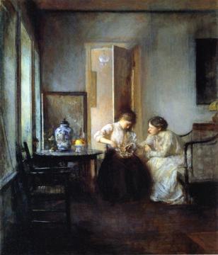 New England Interior Artwork by Edmund Tarbell