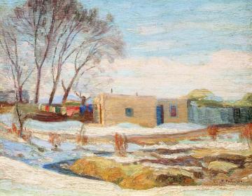 Adobe Home, Near Taos (new Mexico) Artwork by Bert Geer Phillips