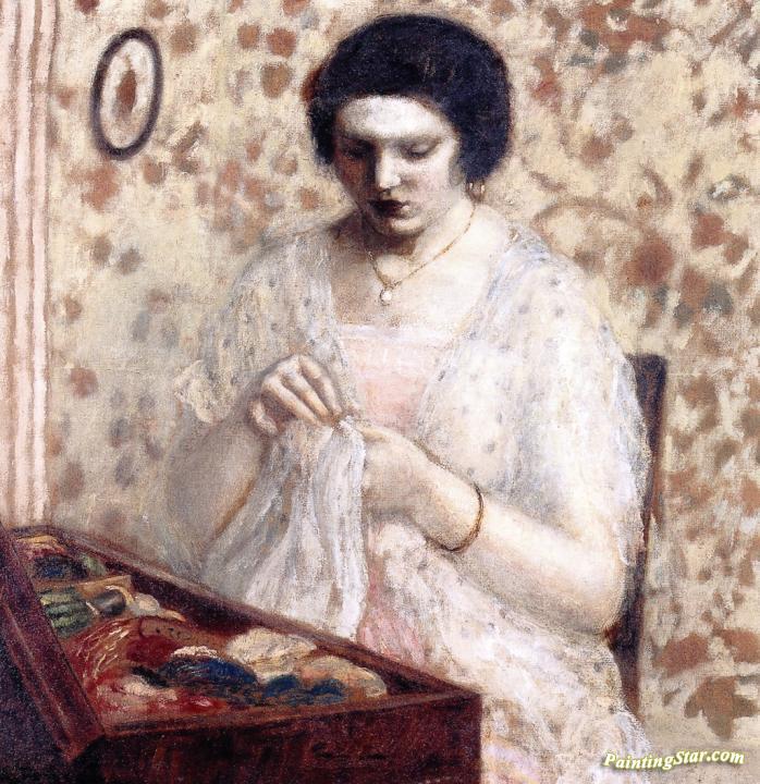 Embroidery Artwork by Frederick Carl Frieseke