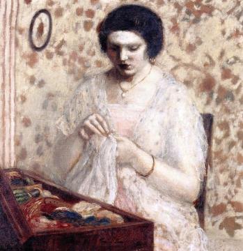 Embroidery Artwork by Frederick Carl Frieseke