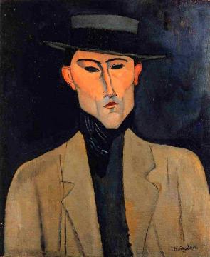 Portrait of a Man with Hat Artwork by Amedeo Modigliani