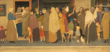 The Food Queue Artwork by Joseph Edward Southall