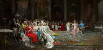 Dance At The Palace Artwork by Eugenio Lucas Villamil