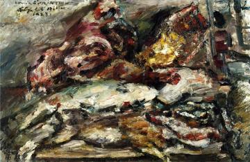 Meat and Fish at Hiller's Berlin Artwork by Lovis Corinth