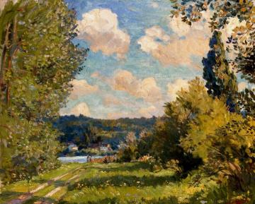 Vieux Port Sur La Seine, Normandy Artwork by Wilfred Gabriel De Glehn