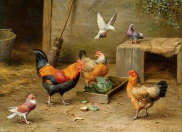 Feeding Time Artwork by Edgar Hunt