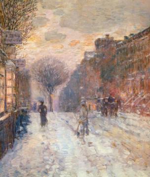 Early Evening, After Snowfall Artwork by Frederick Childe Hassam