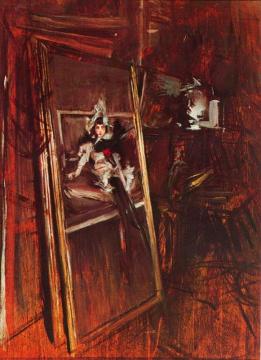 Inside the Studio of the Painter with Errazuriz Damsel Artwork by Giovanni Boldini