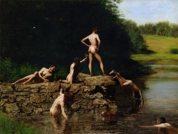 Swimming Artwork by Thomas Eakins