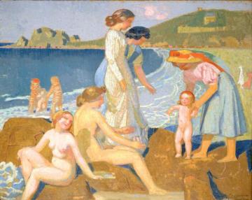 Female Bathers At Perros-guirec Artwork by Maurice Denis