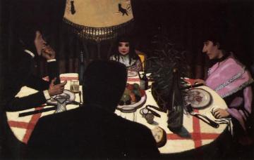 Dinner By Lamplight Artwork by Felix Vallotton