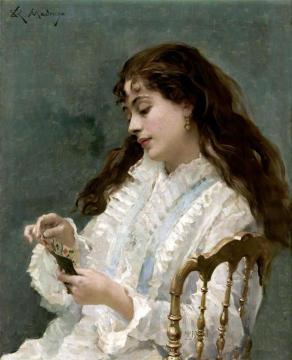 Aline playing cards Artwork by Raimundo de Madrazo y Garreta