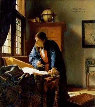 The Geographer Artwork by Johannes Vermeer