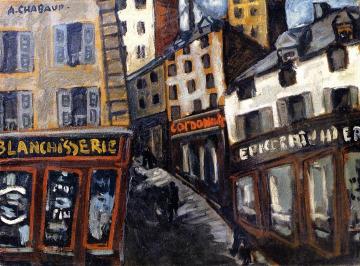 Shopping Street In Montmartre Artwork by Auguste Chabaud