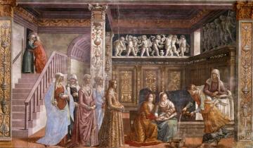 Birth of Mary Artwork by Domenico Ghirlandaio