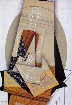 Composition With Violin Artwork by Juan Gris