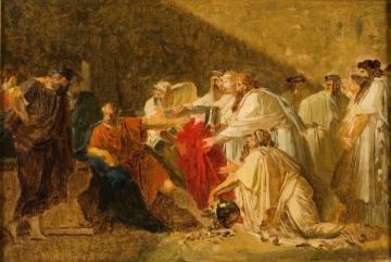 Hyppocrates Refusing The Presents Of Artaxerces (study) Artwork by Anne-Louis Girodet de Roussy-Trioson