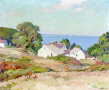 Houses along the Coast Artwork by Mabel May Woodward