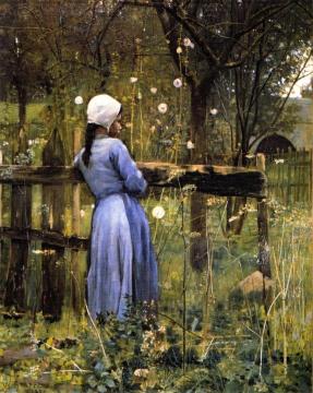 Girl In A Meadow Artwork by William Stott-of-Oldham