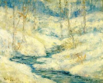 Snow Scene Artwork by John Twachtman