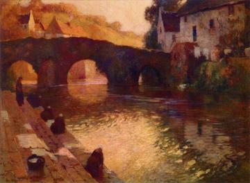 Washerwomen Of Quimperlé Artwork by Georges Ames Aldrich