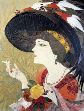 La Fumeuse Artwork by Georges de Feure