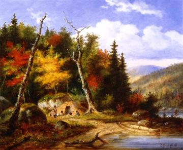 Lake Memphremagog Artwork by Cornelius Krieghoff