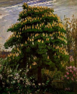 The chestnut tree in blossom Artwork by Frantisek Kupka