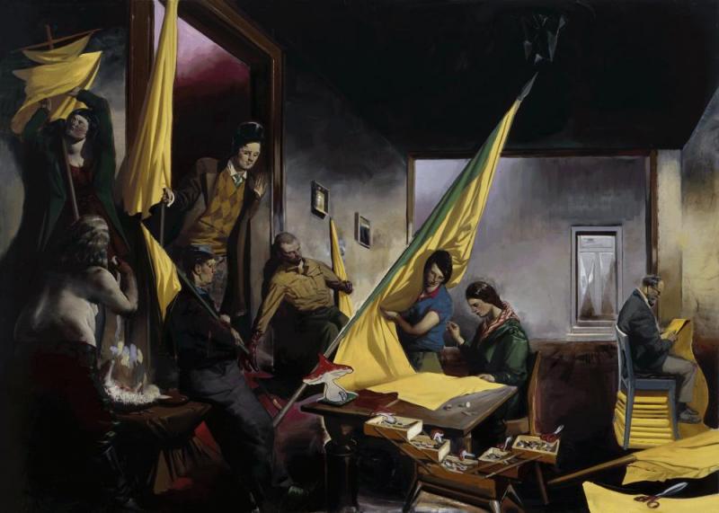 Die Stickerin, 2008 Artwork by Neo Rauch