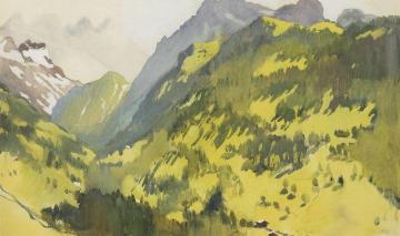 In the mountains. Switzerland Artwork by Zinaida Serebriakova