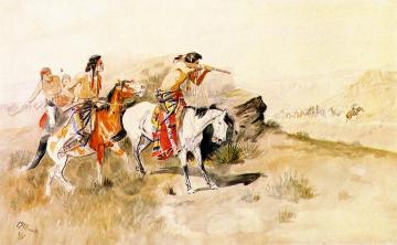 Attack on Muleteers Artwork by Charles Marion Russell