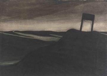 Landscape With Sign, Nocturne Artwork by Leon Spilliaert
