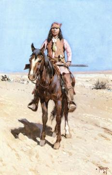 One Of Geronimo's Braves Artwork by Henry F. Farny
