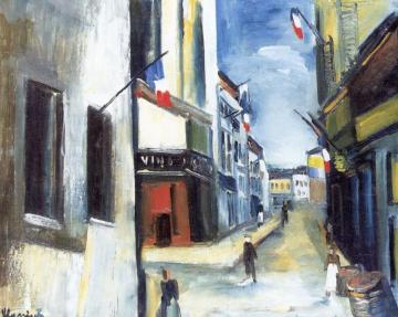 Flags On July 14th Artwork by Maurice De Vlaminck
