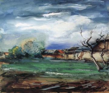 Landscape With Red Roof Artwork by Maurice De Vlaminck