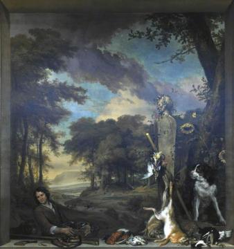 Landscape With A Huntsman And Dead Game Artwork by Jan Weenix