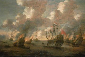 Dutch Attack On The Medway, 9-14 June 1667 Artwork by Peter van den Velde