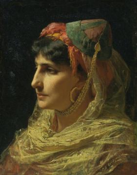 Portrait of a Woman Artwork by Frederick Arthur Bridgman