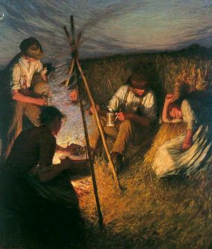 The Harvesters' Supper Artwork by Henry la Thangue